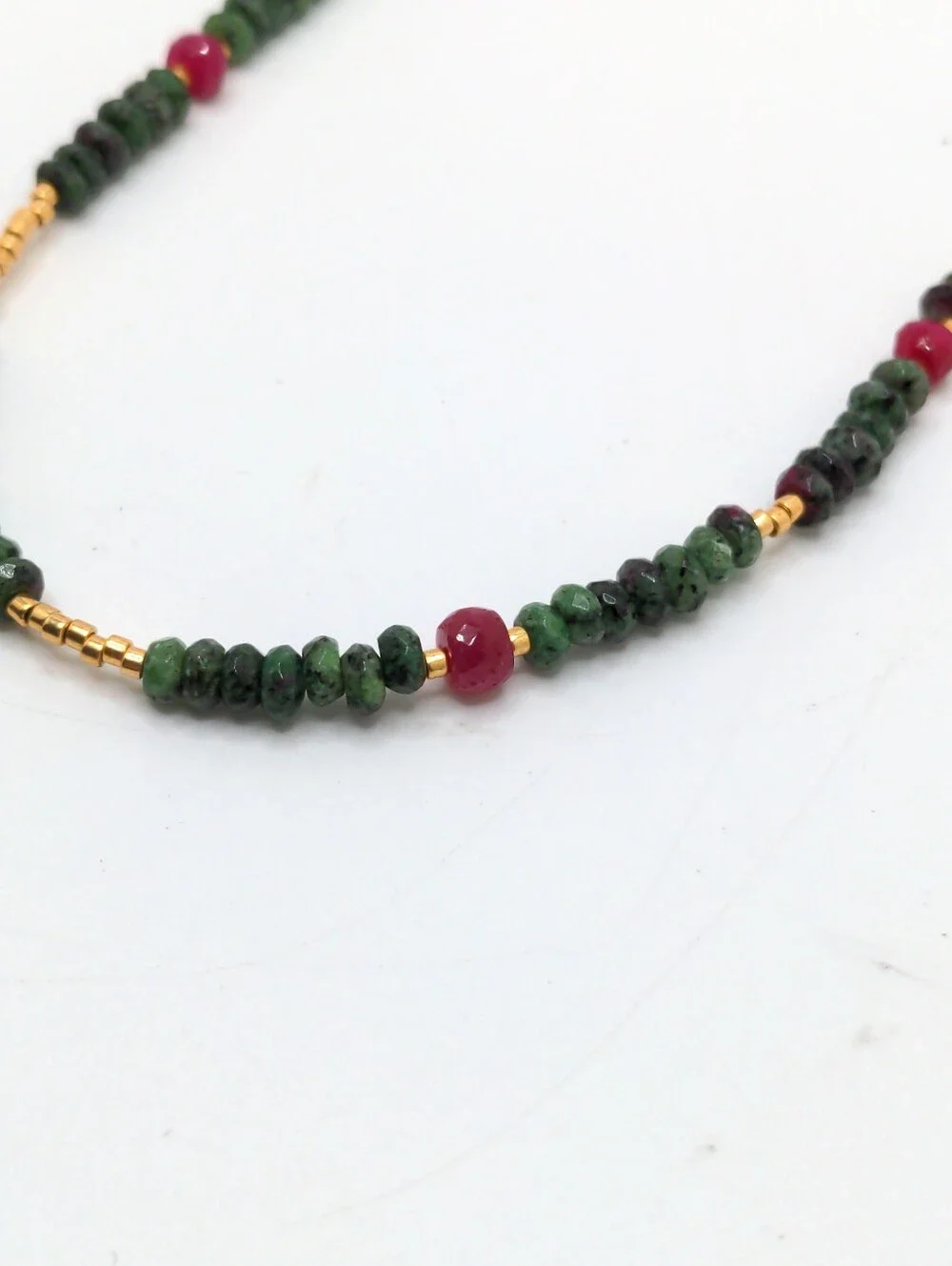 381MIDALANE Ruby Gemstone Choker